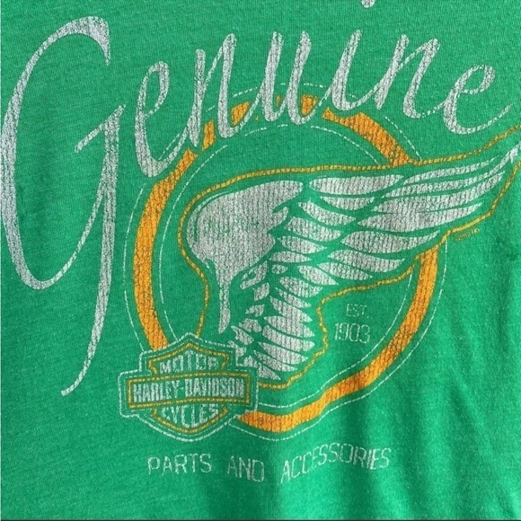 Harley-Davidson Tops - Harley Davidson green apple rough riders tshirt size medium